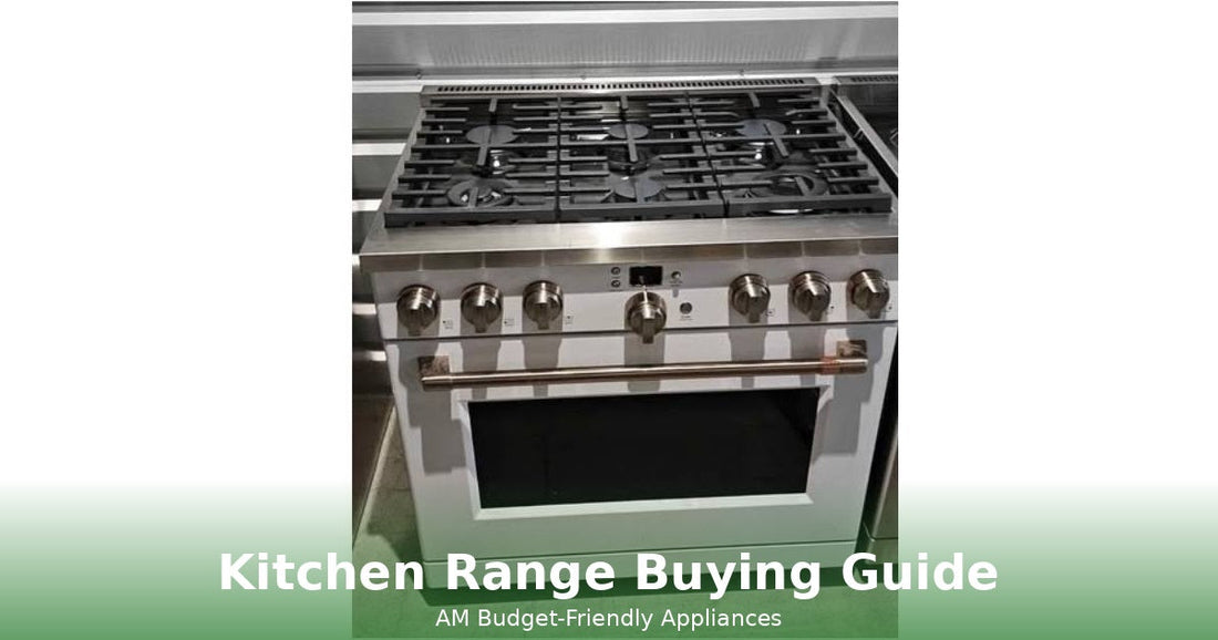 "GE Café 36-inch matte white 6-burner gas range with air fryer and self-cleaning convection oven"